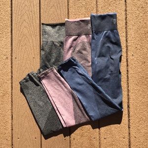 VS PINK leggings set of 3